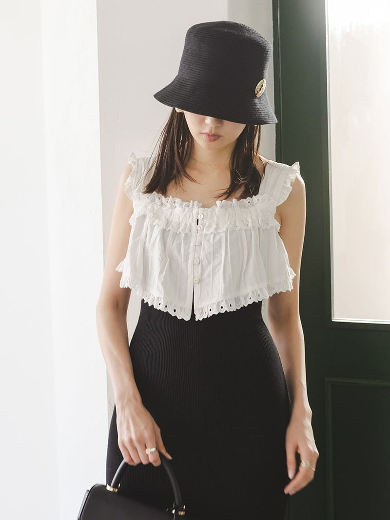 lace docking knit dress