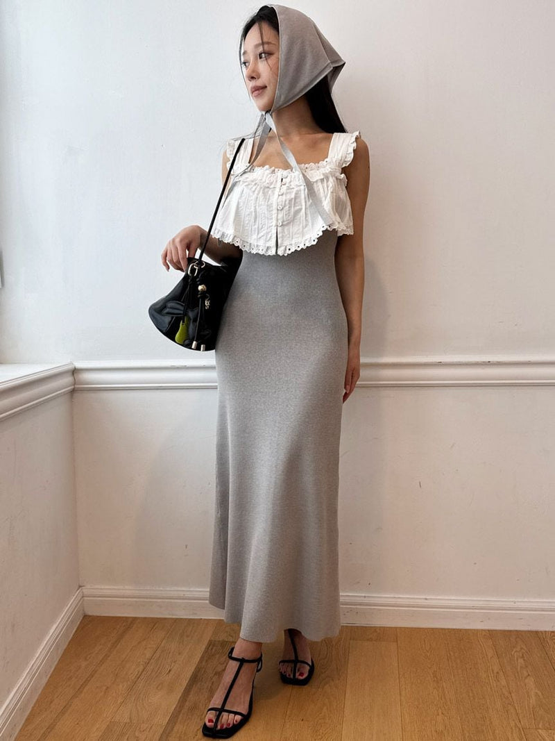 lace docking knit dress