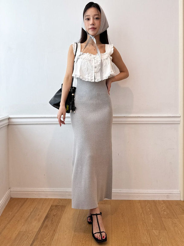 lace docking knit dress