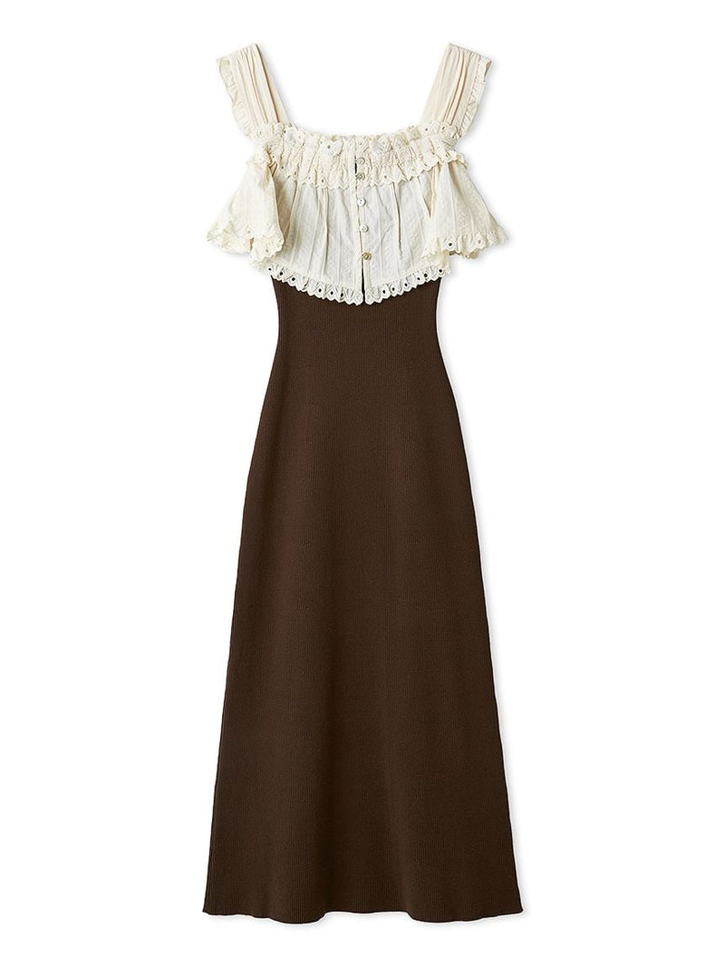 lace docking knit dress