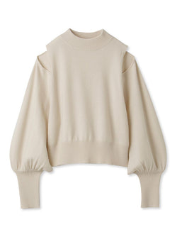 open shoulder knit pullover