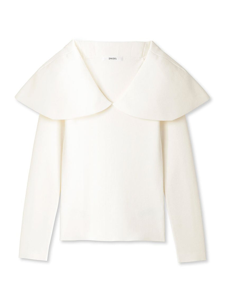 big collar knit pullover