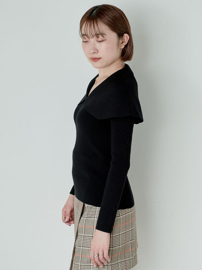 big collar knit pullover