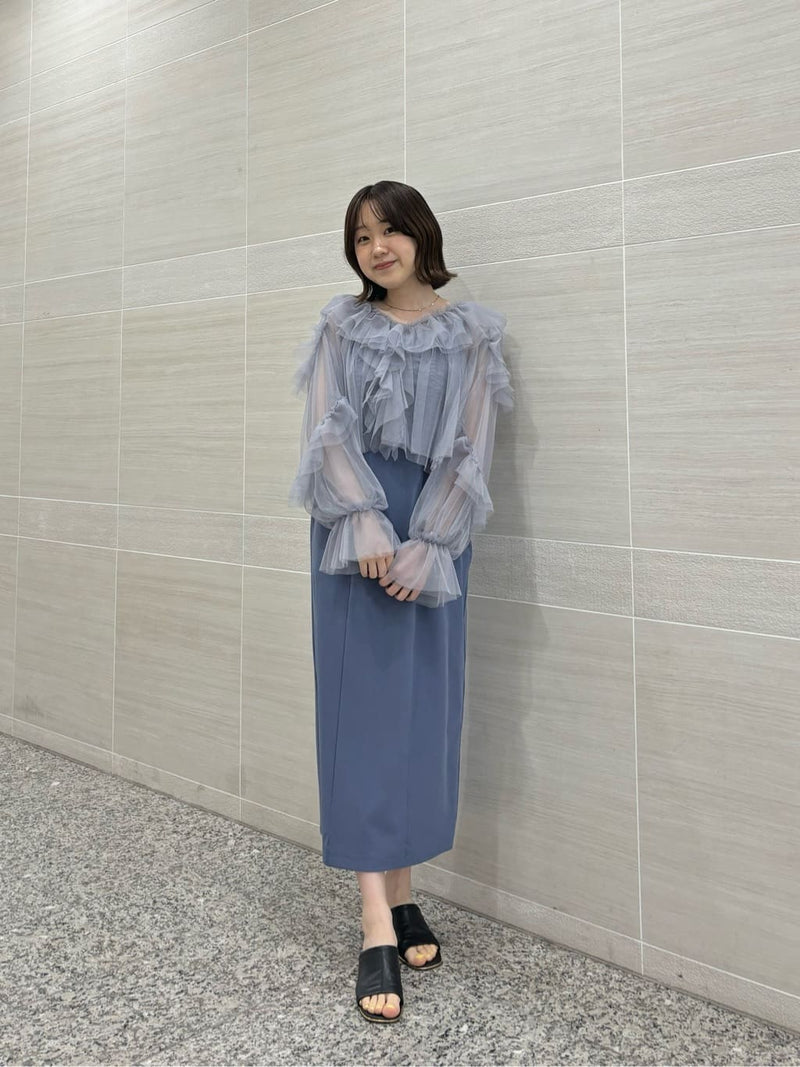 gathered design cami dress