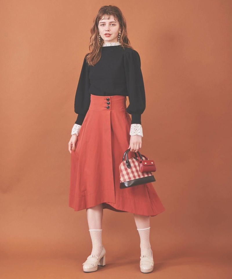 color flared skirt