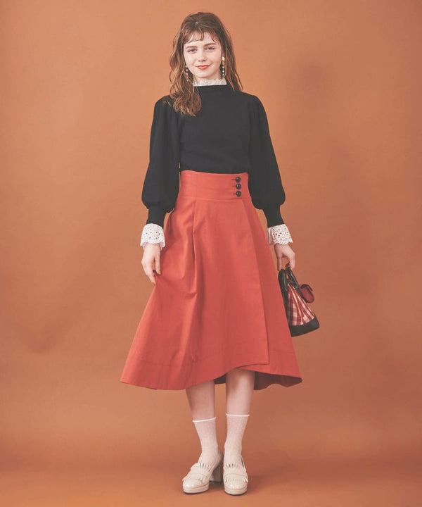 color flared skirt