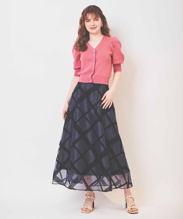flocky lace skirt