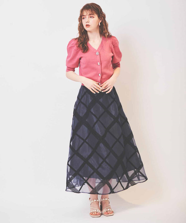 flocky lace skirt