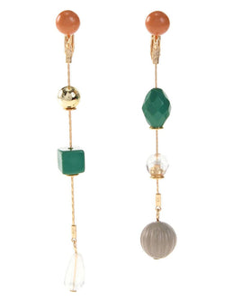 mix motif chain earrings
