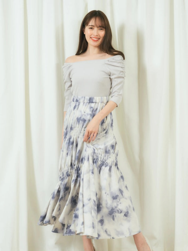 Herlipto】Pleated Chiffon Long Skirt
