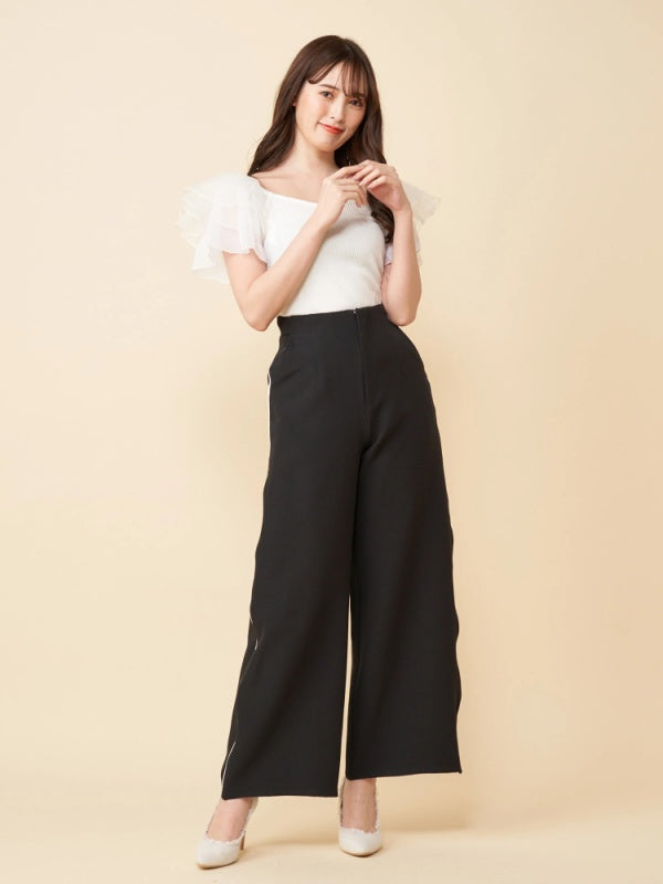 pants with clear suspenders