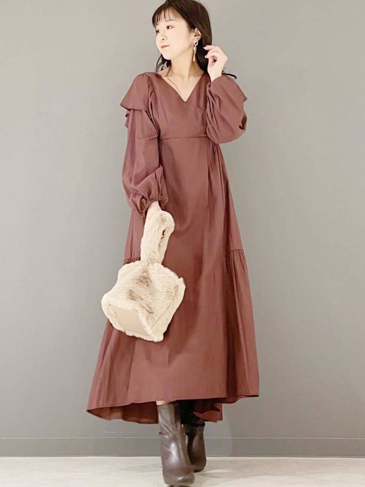 ruffle sleeve shirt dress