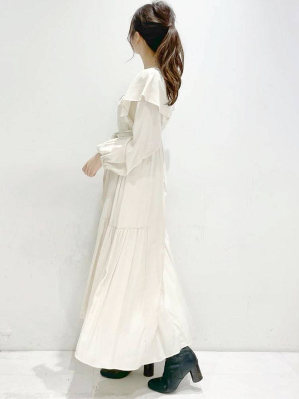 ruffle sleeve shirt dress