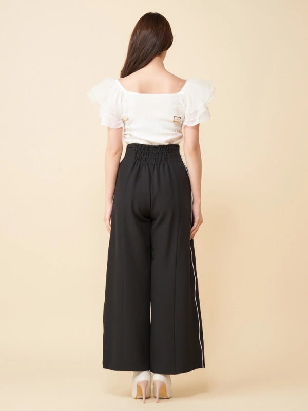 pants with clear suspenders