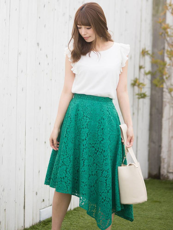 lace hem skirt