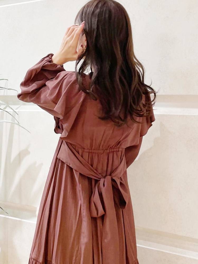 ruffle sleeve shirt dress