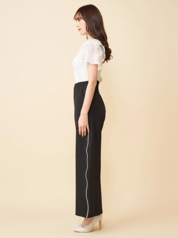 pants with clear suspenders