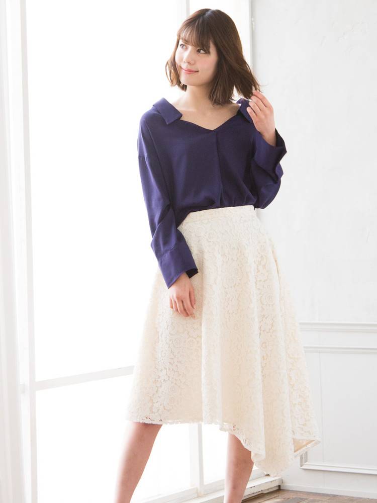 lace hem skirt