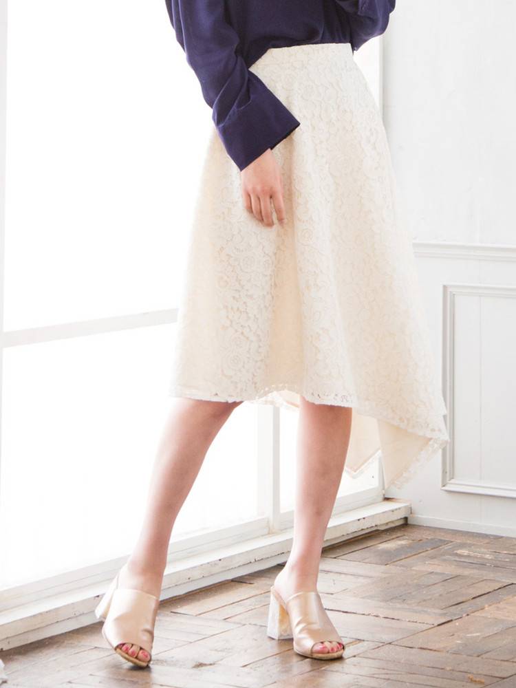lace hem skirt