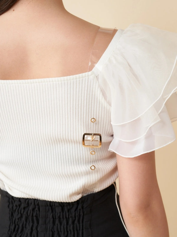 pants with clear suspenders