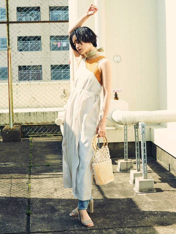 satin design one shoulder dress