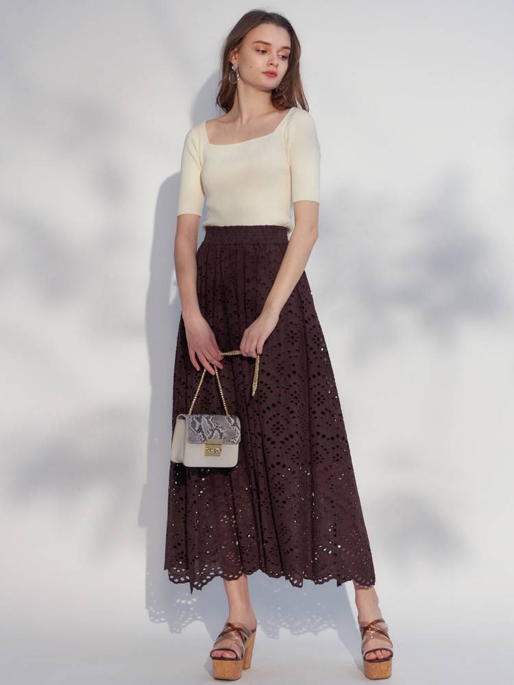 cotton cut work skirt – ULAUNA online