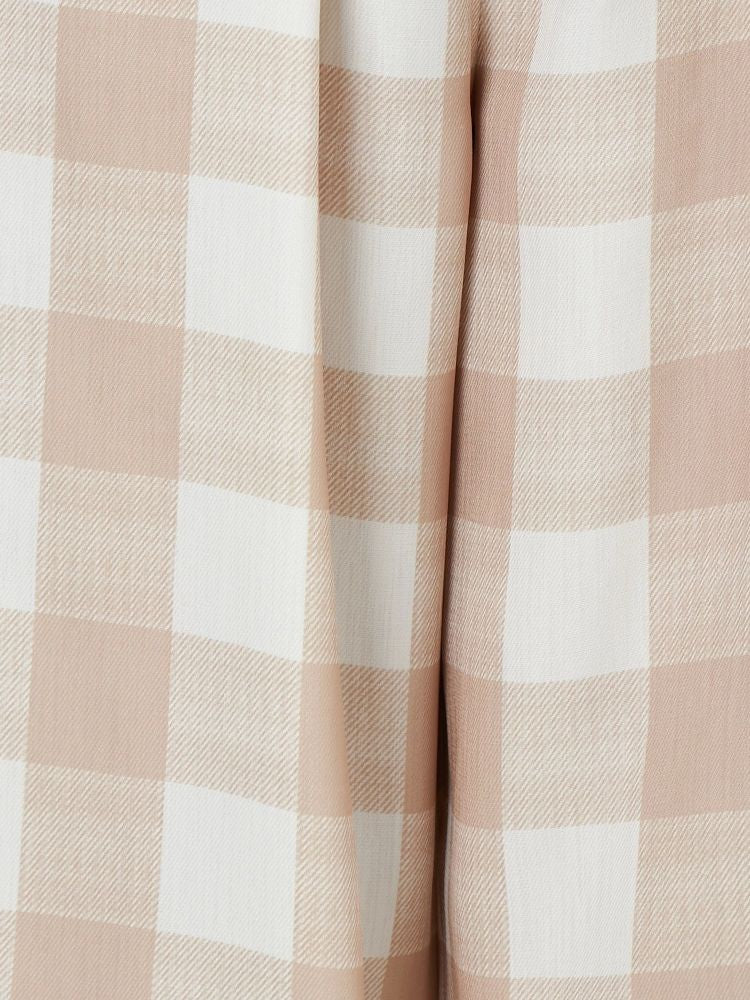 gingham check wide pants