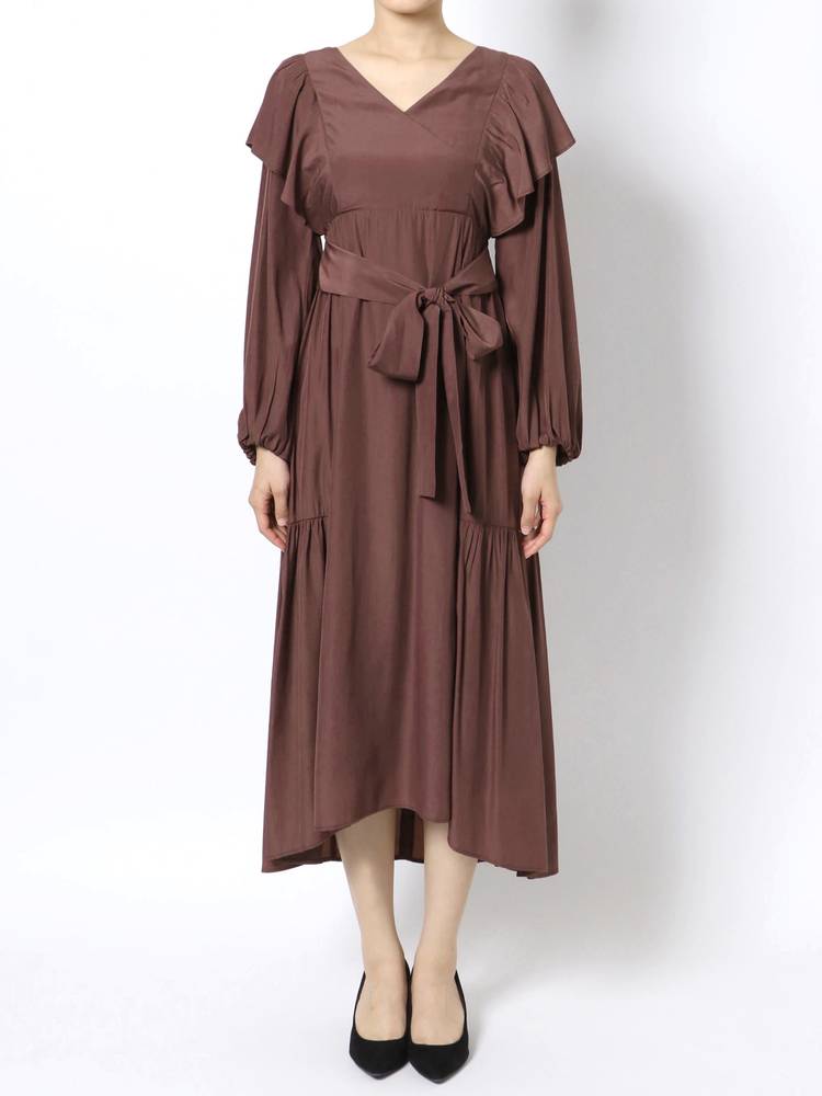 ruffle sleeve shirt dress