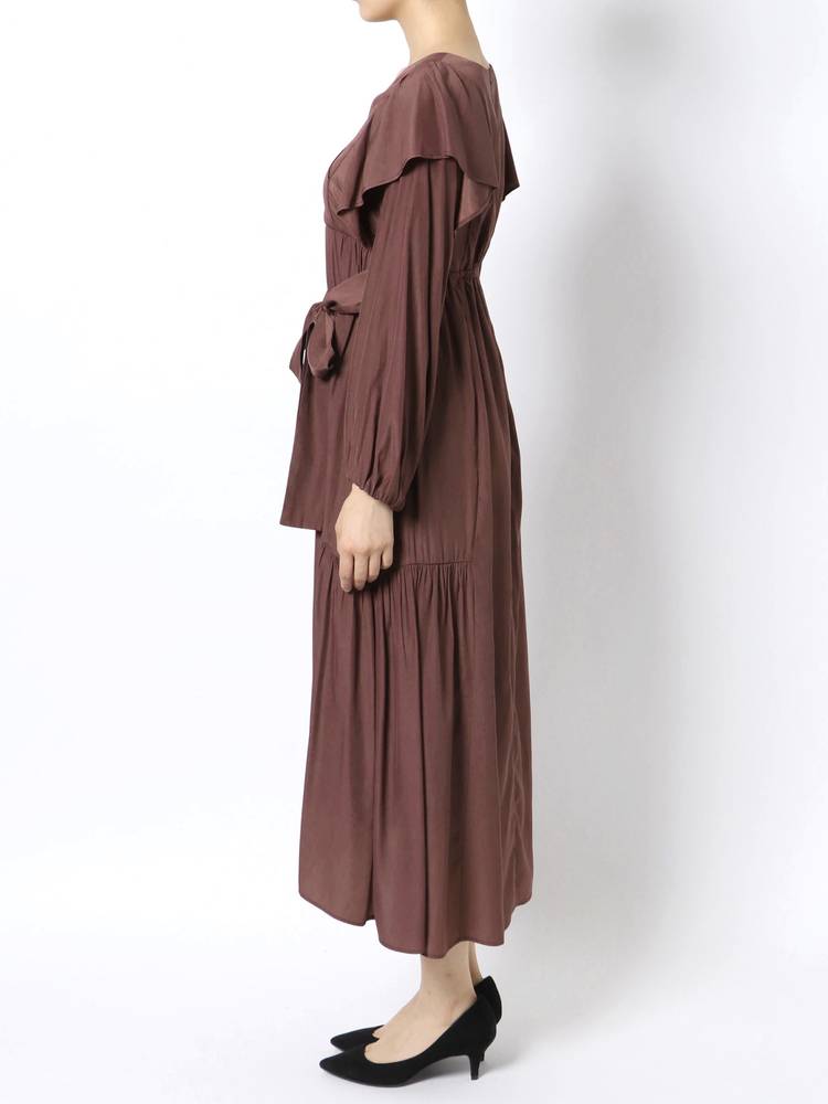 ruffle sleeve shirt dress
