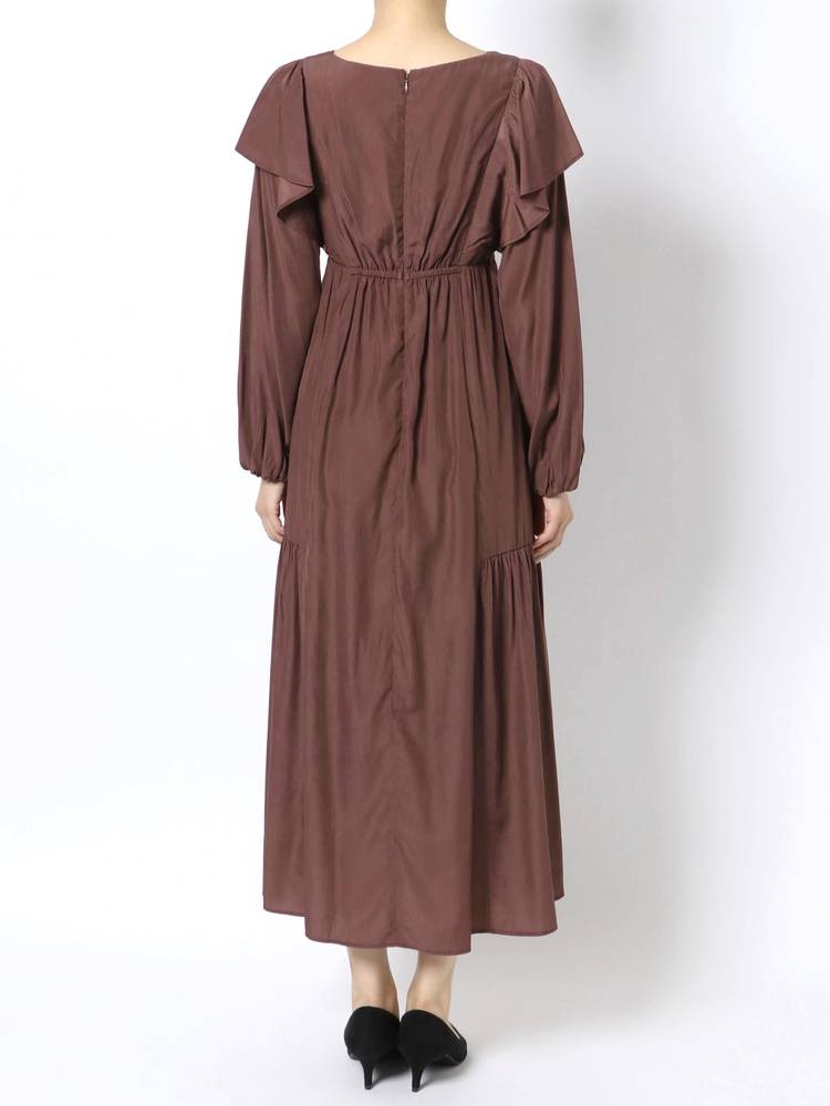 ruffle sleeve shirt dress