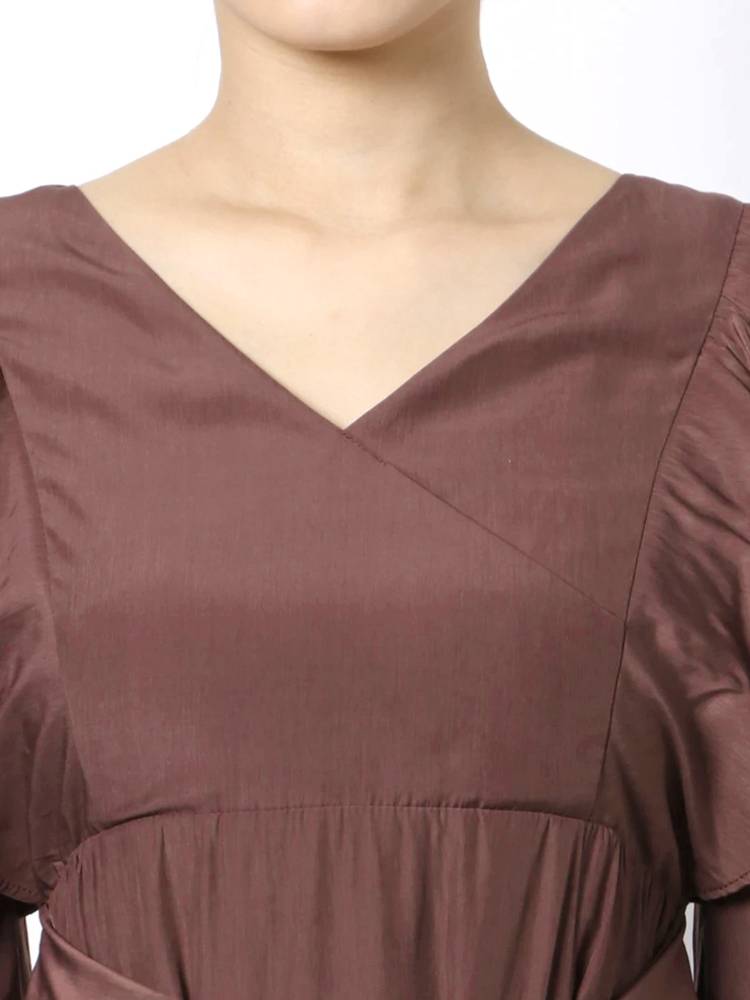 ruffle sleeve shirt dress