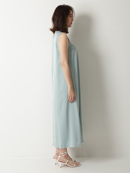 t-shirt like satin maxi dress