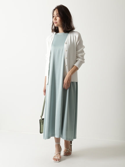 t-shirt like satin maxi dress