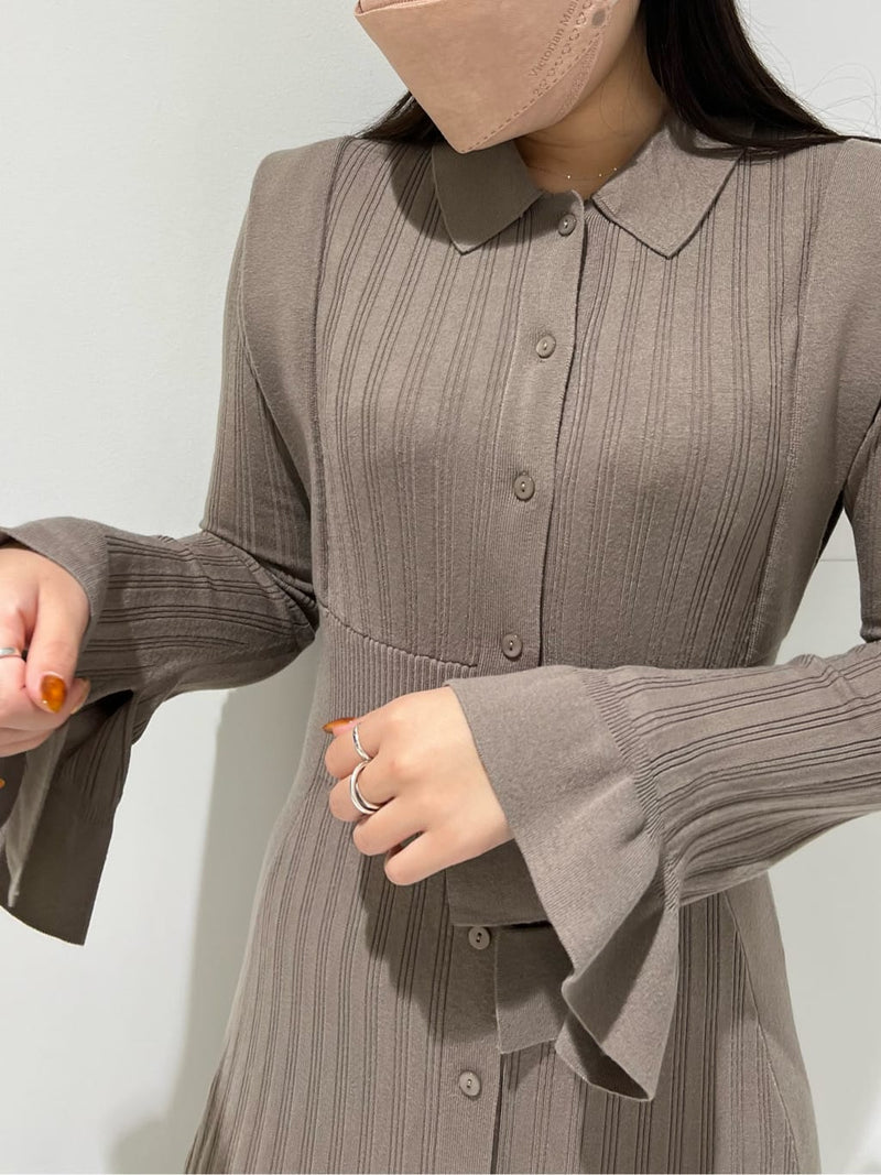 design rib knit dress