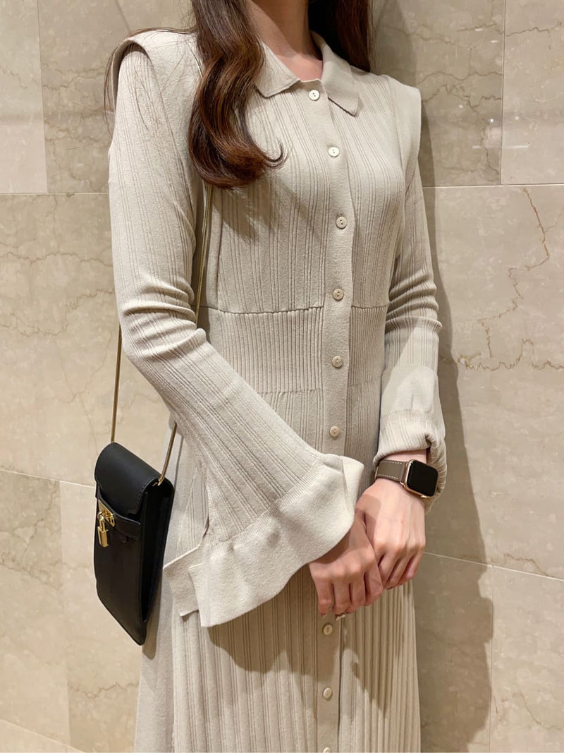 design rib knit dress
