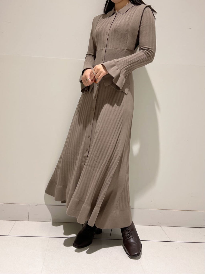 design rib knit dress