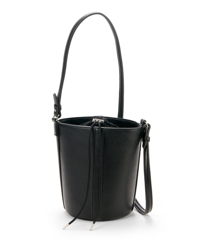 different material round bucket bag