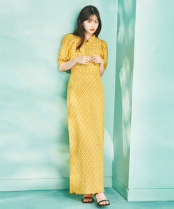 sheer check bias skirt