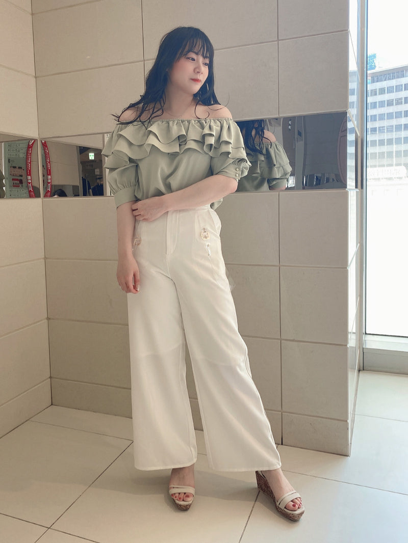 pants with clear suspenders