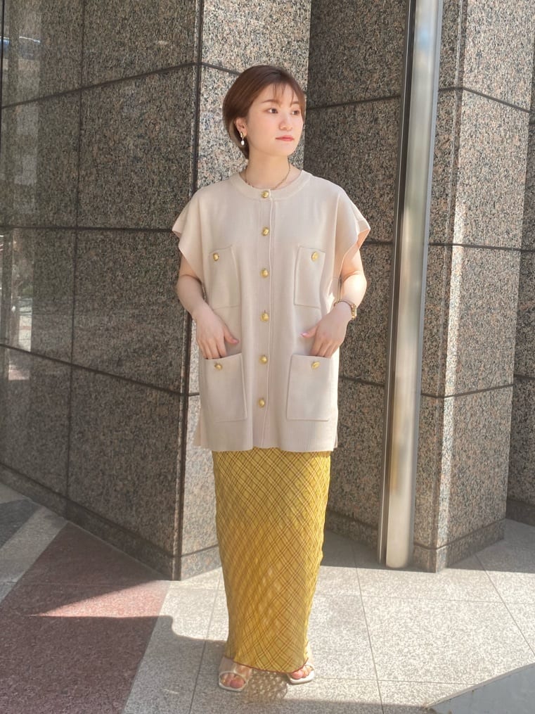 sheer check bias skirt