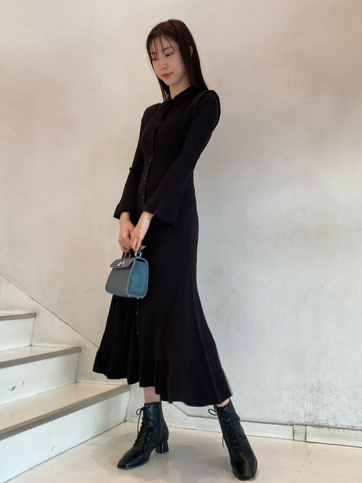 design rib knit dress