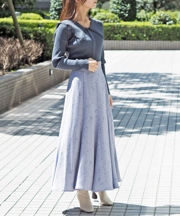 stardust flower high waist mermaid skirt