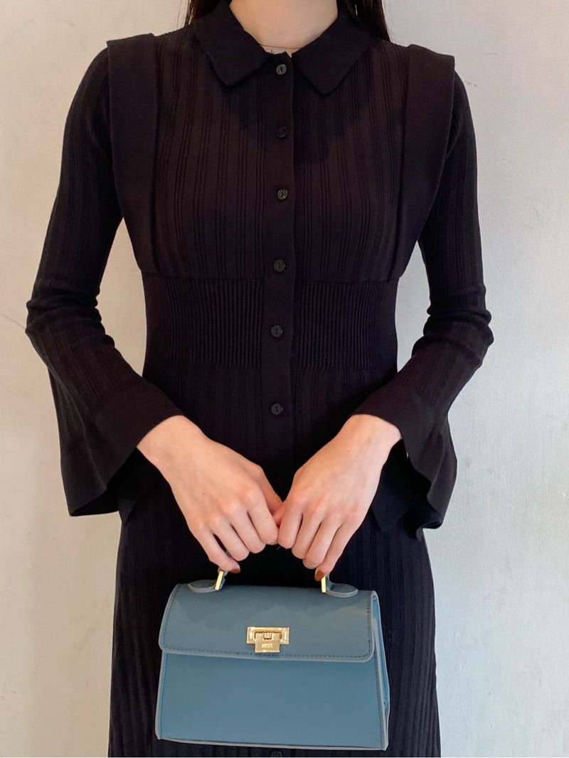 design rib knit dress