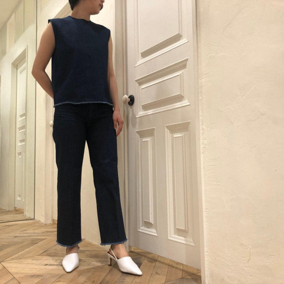 linde hem denim setup pants