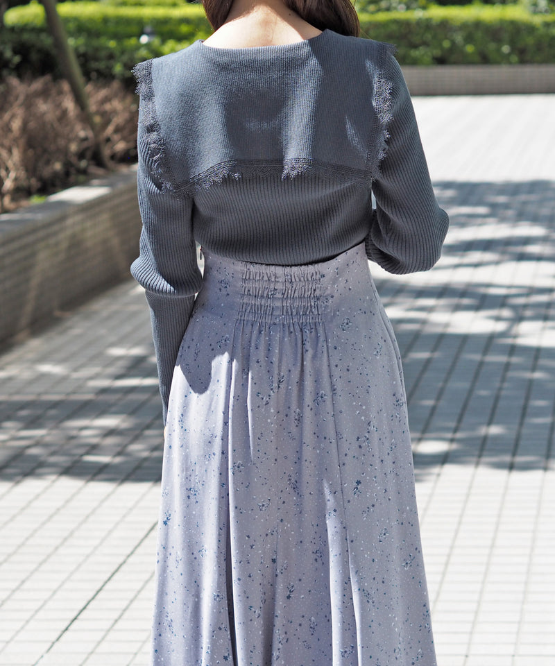stardust flower high waist mermaid skirt