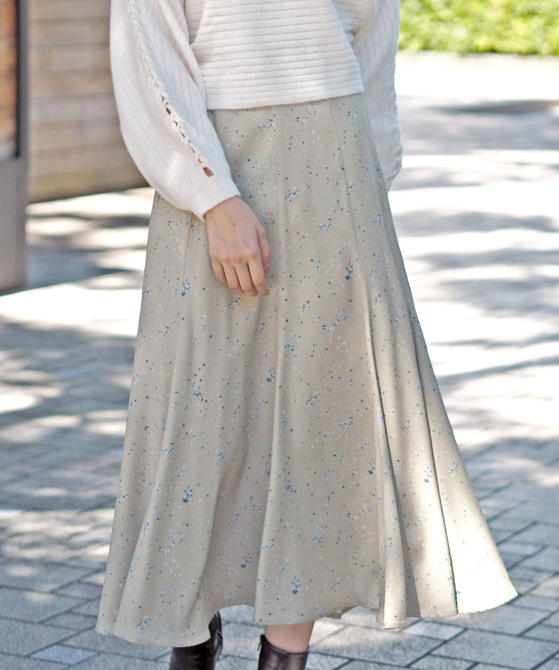 stardust flower high waist mermaid skirt