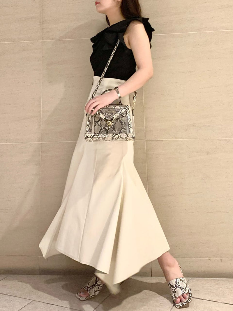mermaid line denim skirt