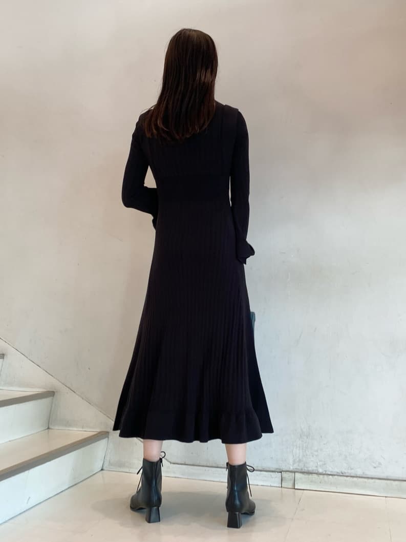 design rib knit dress