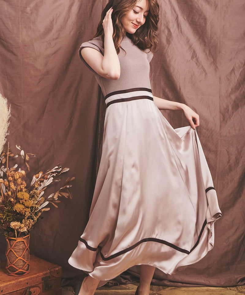 satin skirt docking dress – ULAUNA online