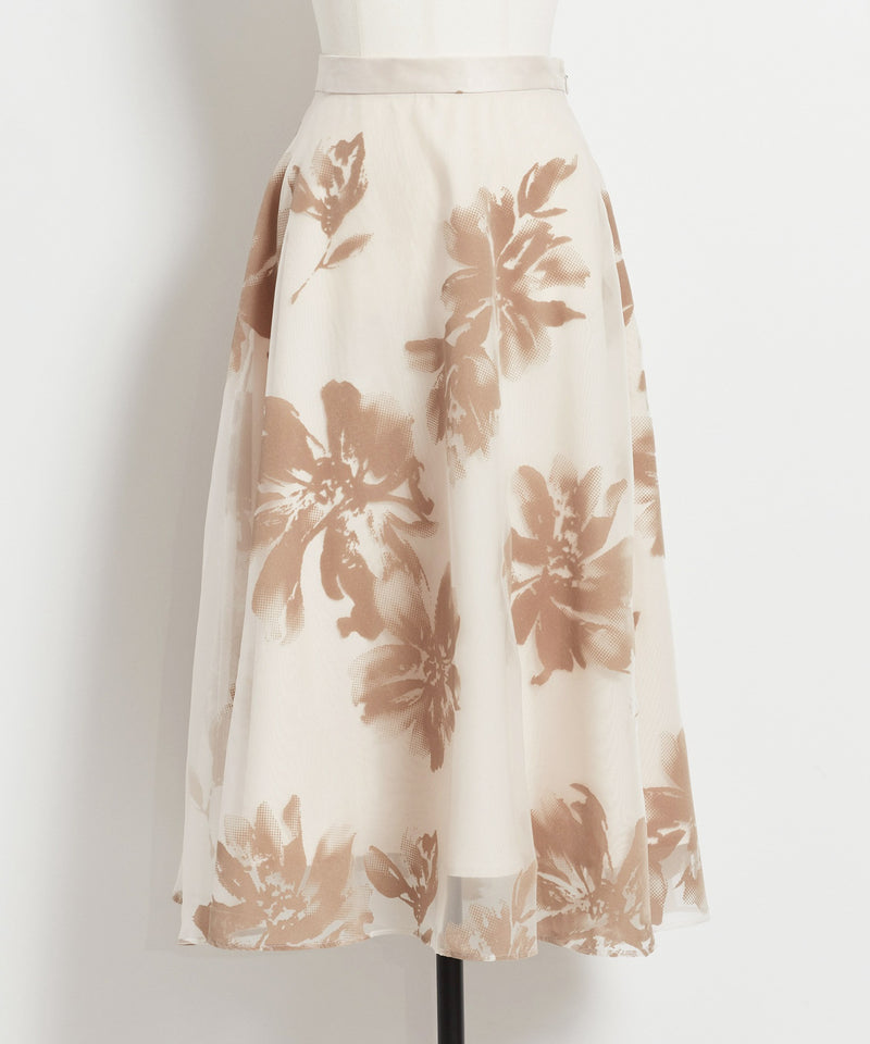 flocky sheer skirt